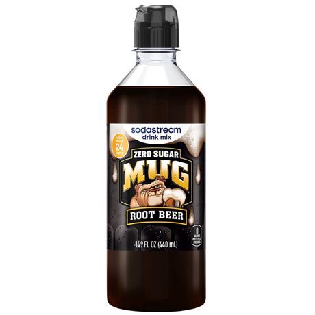 NEW sodastream Mug Zero Root Beer Drink Mix, 14.9oz