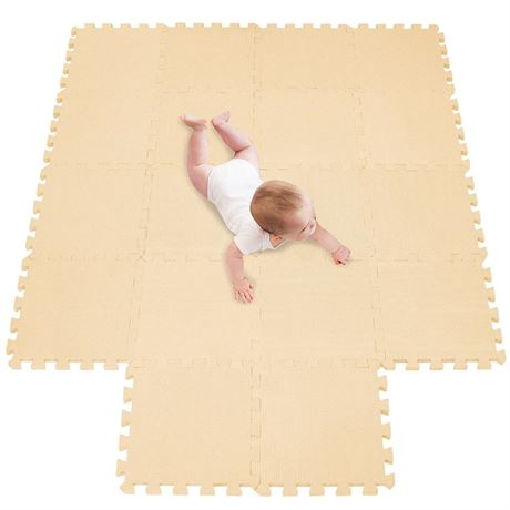 meiqicool Foam Play Mat Thick Soft EVA Interlocking Foam Floor Mats Children
