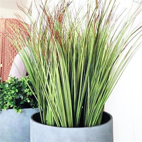 27" Artificial Plants Onion Grass Pack of 7 Wheat Grass Greenery Faux Fake