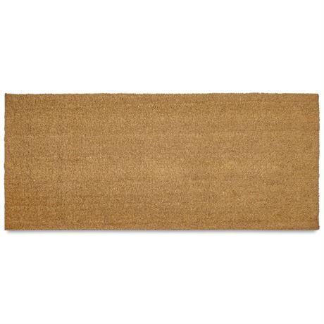 Blank Welcome Mat 48x24 Inch, Plain Coir Oversized Door Mat Outdoor | Non-Slip