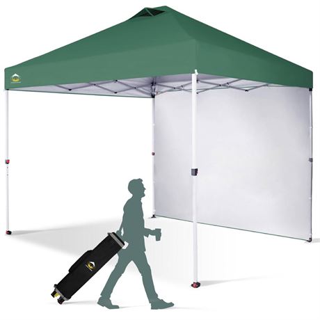 CROWN SHADES Canopy Tent, 10 x 10 Foot Portable Pop Up Outdoor Gazebo with 1