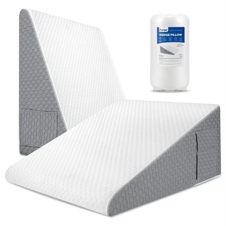 Forias Wedge Pillow 12" Bed Wedge Pillow for Sleeping Acid Reflux After Surgery