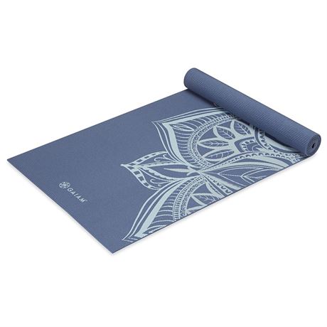 Gaiam Yoga Mat - Premium 5mm Print Thick Non Slip Exercise & Fitness Mat for