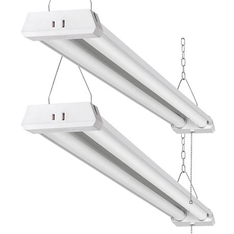 4FT Linkable 42W 4800LM 5000K LED Ceiling Lights for Garages, Pull Chain