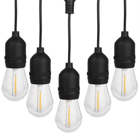 Pure Garden 50FT Outdoor String Lights with Vintage-Style LED Edison Bulbs