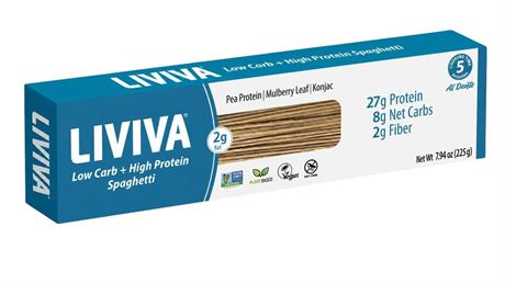 LIVIVA Low Carb High Protein KETO Value Pack Shirataki Pasta – 135 g Protein