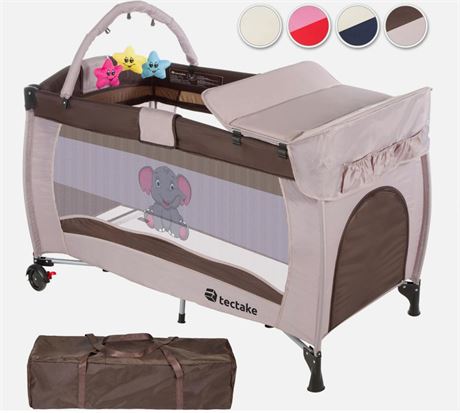 Cot Bed Travel Baby With Mattress Portable Bedding Set Playpen Changing Mat