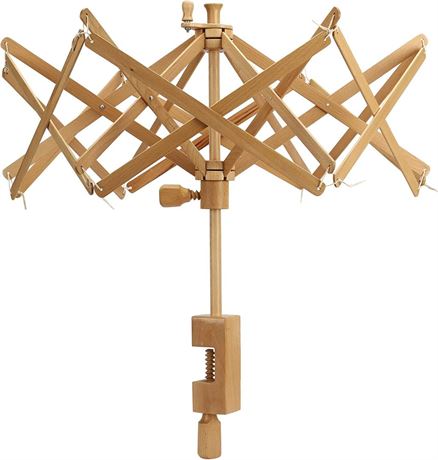 Brainmart Wooden Umbrella Swift Yarn Winder Knitting Crocheting X-Large Heavy