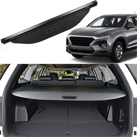 Cargo Cover for Hyundai Santa Fe 2019 2020 2021 2022 2023 Rear Trunk Cover