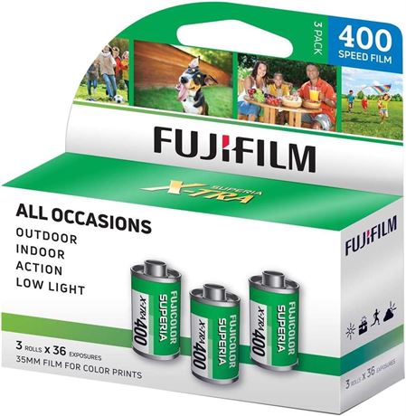 Fujifilm Fujicolor Superia X-TRA 400 Color Negative Film (35mm Roll Film, 36