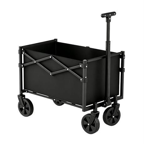 Collapsible Folding Wagon, Lightweight Utility Cart with Compact Fold for