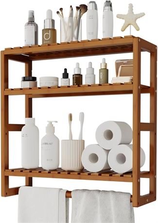 Over The Toilet Storage Bathroom Organizers and Storage Shelves Adjustable 3