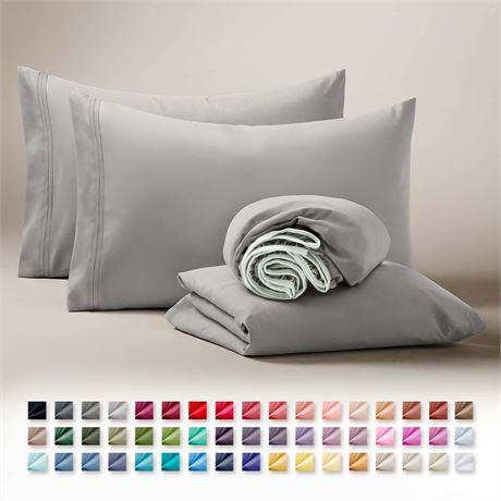 Clara Clark Twin Sheets Set, Hotel Luxury 3 Piece Deep Pocket Bed Sheets Set,