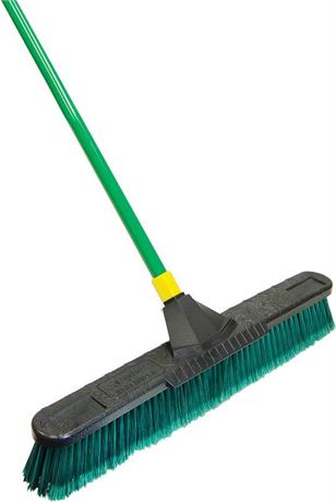 Quickie 638 Push Broom  Green Bristle