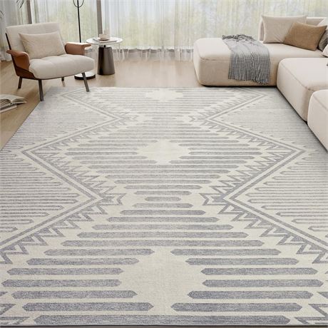 Textured Tufted Boho 8x10 Area Rugs for Living Room Rug Bedroom Nursery Rug
