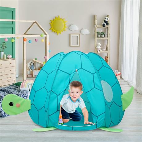 Kids Play Tent Pop up Tent Turtles Automatic Setup Play House Tent for Girls