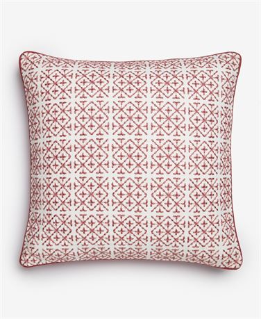 Charter Club Embroidered Tiles Decorative Pillow, 20" X 20", Exclusively at