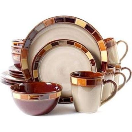 Gibson Elite Casa Estebana 16-Piece Dinnerware Set, Service for 4 - Open Misce