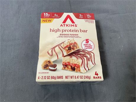 Atkins protein bar cookie fusion