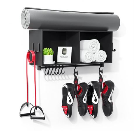 Shelf Compatible with Peloton Original Bike and Bike Plus, Shelf with Hooks,