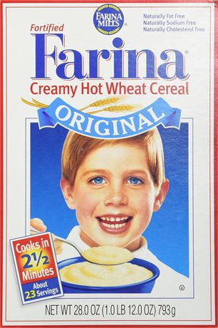 Farina Mills Fortified Farina Creamy Hot Wheat Cereal 28 oz (packaging may