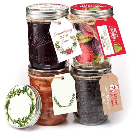 Ball Mason Jar Canning Jars Christmas Special – 16 oz Mason Jar [Set of 4 Pint