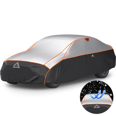Favoto Hail Protector Car Cover - Sedan Cover Padded Snow Rain Hail Protection