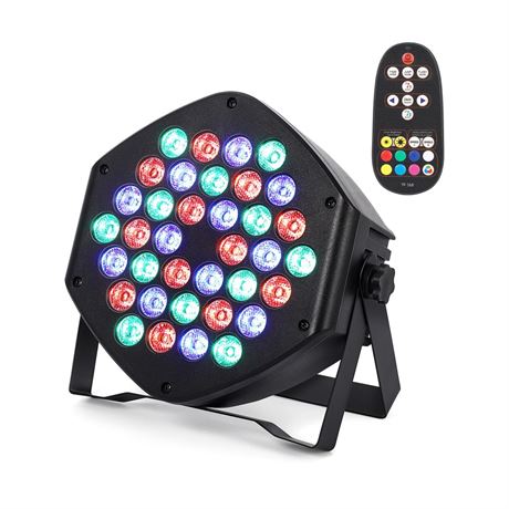 Rechargeable Par Lights 36 RGB Stage Lights, Wireless Dj Uplights Battery