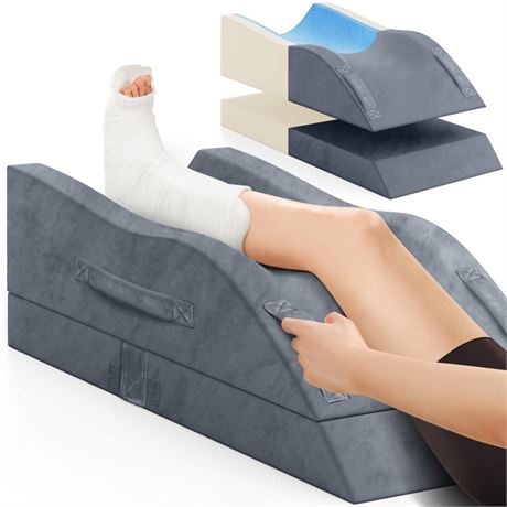 Leg Elevation Pillows, Wedge Pillow for After Surgery Or Rest, Memory Foam Leg