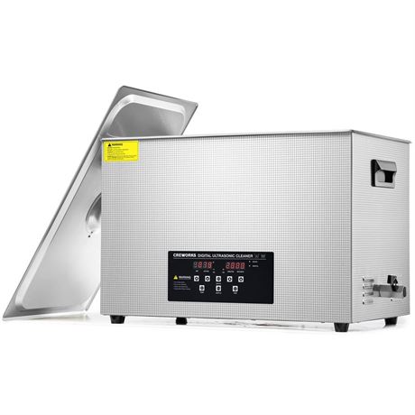 CREWORKS 30L Large Ultrasonic Cleaning Machine with Heater & Timer, 600W