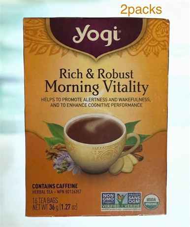 Yogi Tea Morning Vitality Rich and Robust 16 bags/2 boxes