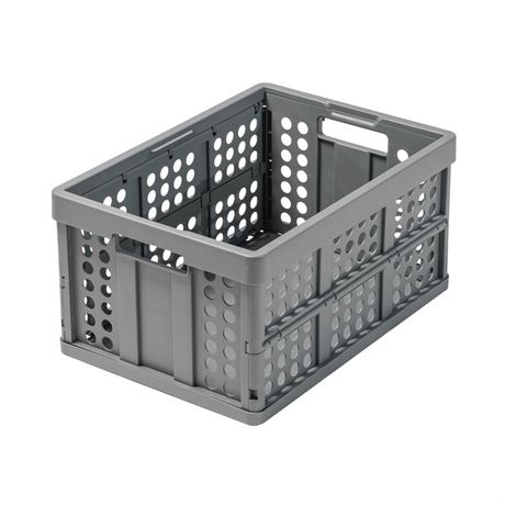 Clax® crate | folding box | basket | 48 qt (12 gal) | grey