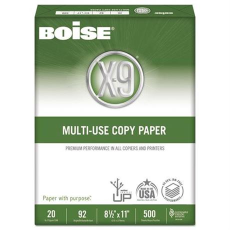 Boise X-9 8.5" X 11" Multipurpose Paper, 20 Lbs., 92 Brightness, 500