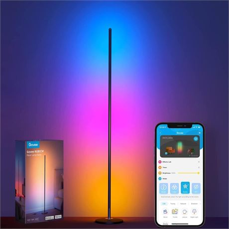 Govee RGBIC Floor Lamp, LED Corner Lamp Works with Alexa, Smart Modern Floor