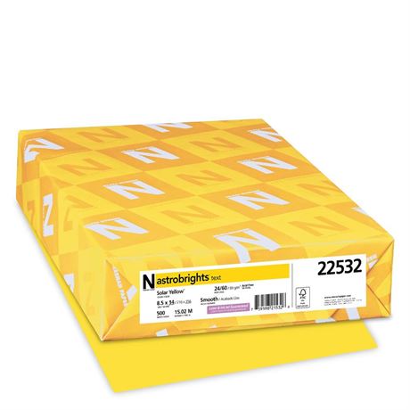 Astrobrights 495467 Astrobrights Multipurpose Paper 24 lbs 8.5-Inch x 14-Inch