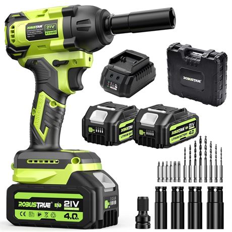 Cordless Impact Wrench, 406Ft-lbs (550N.m) Brushless 1/2 inch Impact Wrench,