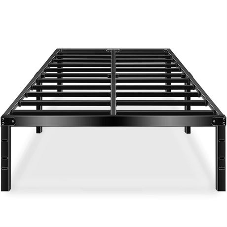 HAAGEEP Full Size Bed Frame 18 Inch Tall Platform Bedframe No Box Spring Needed
