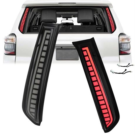 Smoked LED Rear Trunk Pillar Tail Light Column Replacement Compatible with