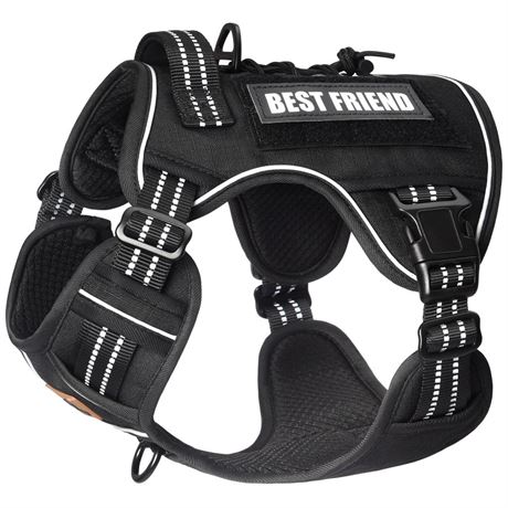 PET MARVEL Heavy Duty Dog Harness with Handle, No Pull Adjustable Outdoor Vest