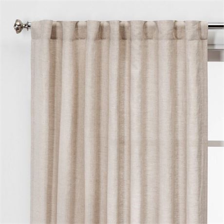 1pc 54"x108" Light Filtering Linen Window Curtain Panel Natural - Threshold™
