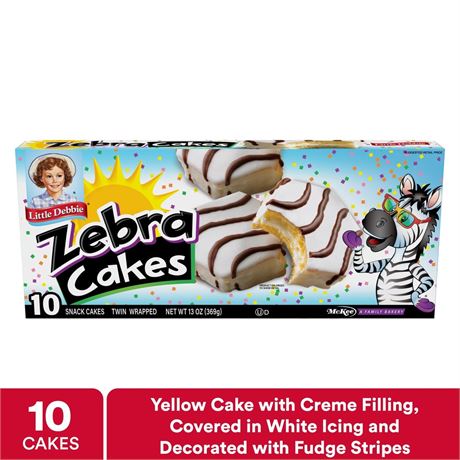 Snack Cakes, Little Debbie Family Pack ZEBRA® cakes