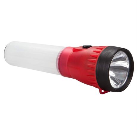 Life Gear LED Flashlight with Glow Handle, Emergency Flasher and Storage