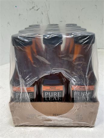 Lipton Pure Leaf Peach Iced Tea, Bottled Tea Drink, 18.5 fl oz, Bottle (12PACK)