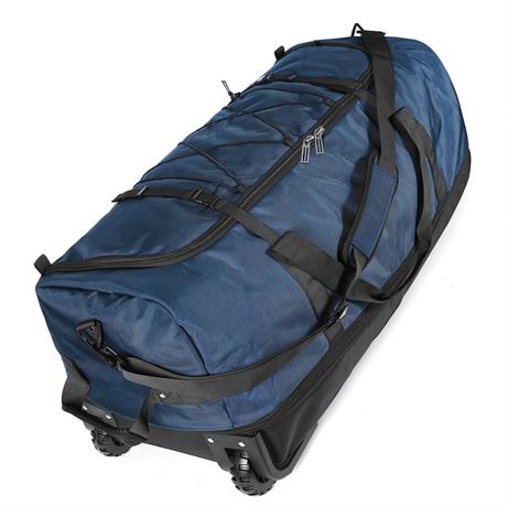 110L Expandable to 140L 32” Foldable Oxford Soft-Sided Rolling Duffle Bag with