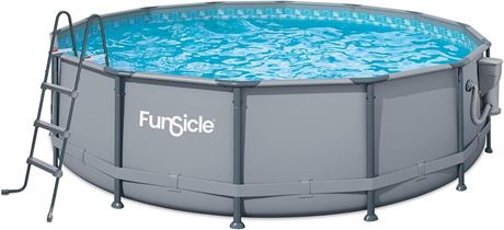 Funsicle 14' x 42" Oasis Designer Round Frame Above Ground Outdoor Swimming