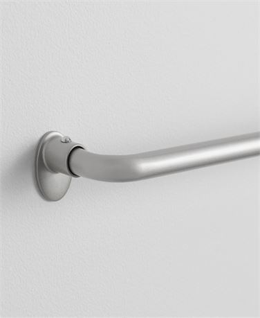 Eclipse Clinton 5/8  Blackout Wrap  Sliding Window Curtain Rod  28-48   Brushed