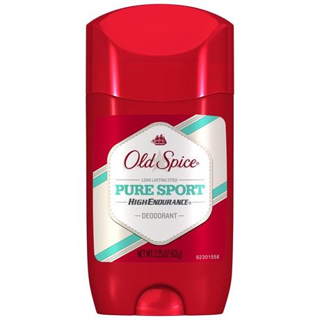 Old Spice High Endurance Deodorant Long Lasting Stick Pure Sport 2.25 Oz by Old