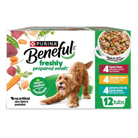 Purina Beneful Dog Food Freshly Prepared Meals Variety Pack Wet Dog Food with
