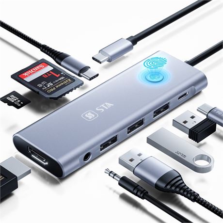 Docking Station for Dell/HP/Lenovo/Mac Laptop, USB C Laptop Docking Station