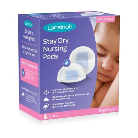 Lansinoh Stay Dry Disposable Nursing Pads - 200ct